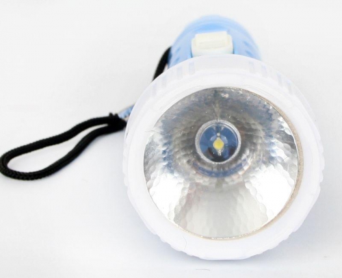 Фонарь 828-TH (1LED 1 режим 3хAG10; блист-пакет; голуб.) Ultraflash 12395 12395
