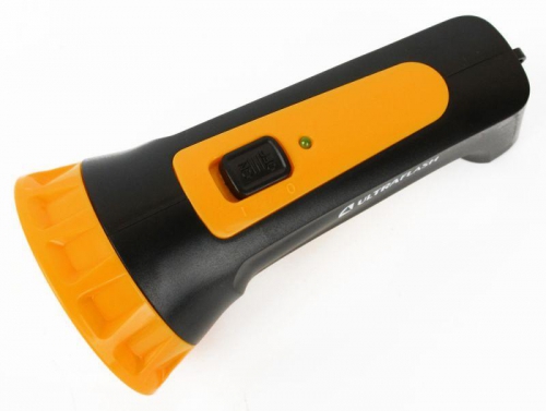 Фонарь аккумуляторный LED3804M 4LED аккум. SLA 220В пластик. черн./желт. (кор.) Ultraflash 12867 12867