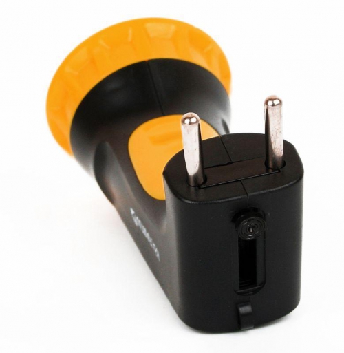 Фонарь аккумуляторный LED3804M 4LED аккум. SLA 220В пластик. черн./желт. (кор.) Ultraflash 12867 12867