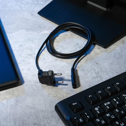 Шнур сетевой (угловая вилка) 2x0.5кв.мм 1.5м Rexant 11-1103 11-1103