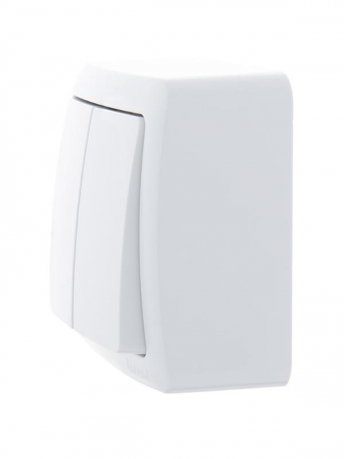 Выключатель 2-кл. 1п ОП Viola 10А IP20 бел. LEZARD 751-0200-101 751-0200-101