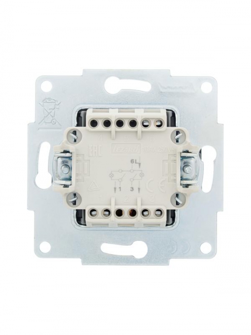 Выключатель 2-кл. СП Vesna с индикацией механизм черн. бархат LEZARD 742-4288-112 742-4288-112