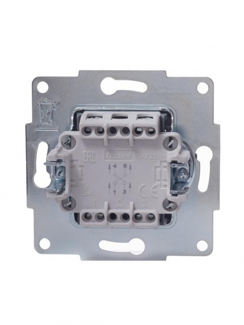 Выключатель промежуточный 1-кл. СП Vesna механизм бел. LEZARD 742-0288-107 742-0288-107