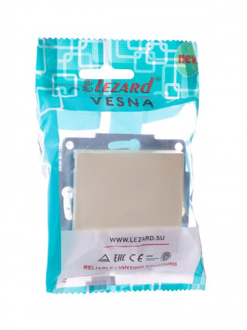 Выключатель 1-кл. СП Vesna с индикацией механизм крем. LEZARD 742-0388-111 742-0388-111