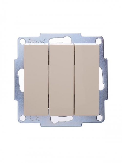 Выключатель 3-кл. СП Vesna механизм крем. LEZARD 742-0388-109 742-0388-109