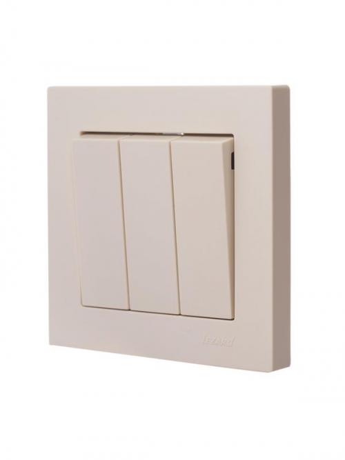 Выключатель 3-кл. СП Vesna механизм крем. LEZARD 742-0388-109 742-0388-109