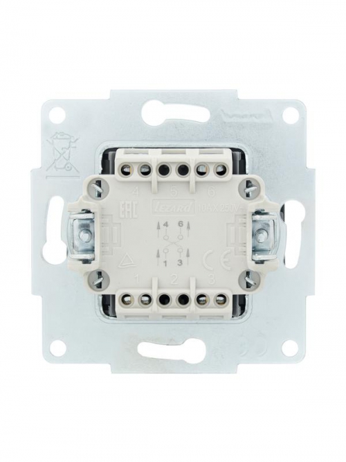 Выключатель промежуточный 1-кл. СП Vesna механизм черн. бархат LEZARD 742-4288-107 742-4288-107