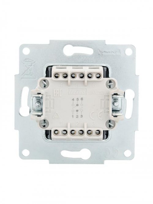 Переключатель проходной 2-кл. СП Vesna механизм черн. бархат LEZARD 742-4288-106 742-4288-106