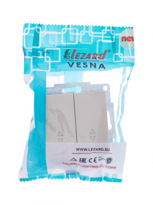 Переключатель проходной 2-кл. СП Vesna механизм крем. LEZARD 742-0388-106 742-0388-106
