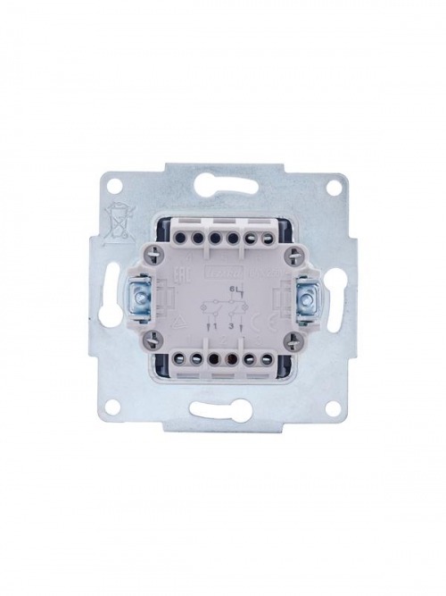 Переключатель проходной 1-кл. СП Vesna с индикацией механизм крем. LEZARD 742-0388-114 742-0388-114