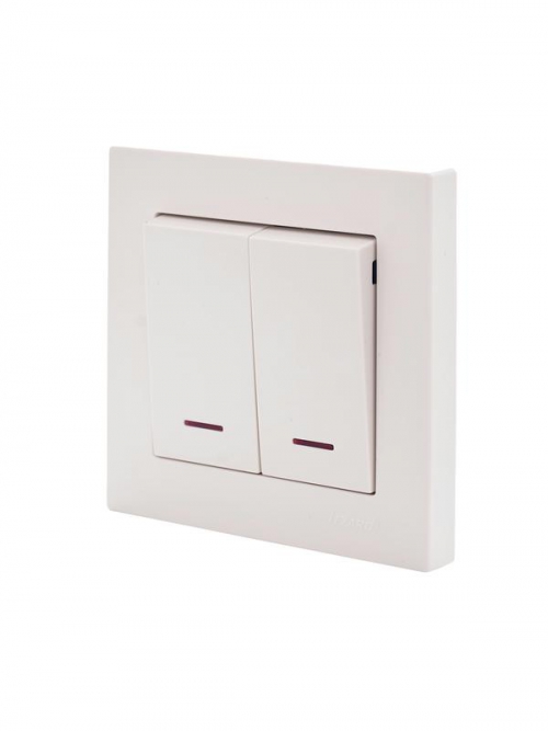 Переключатель проходной 1-кл. СП Vesna с индикацией механизм крем. LEZARD 742-0388-114 742-0388-114