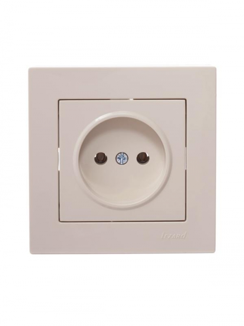 Розетка 1-м СП Vesna без заземл. ПБТ механизм крем. LEZARD 742-0388-121B 742-0388-121B
