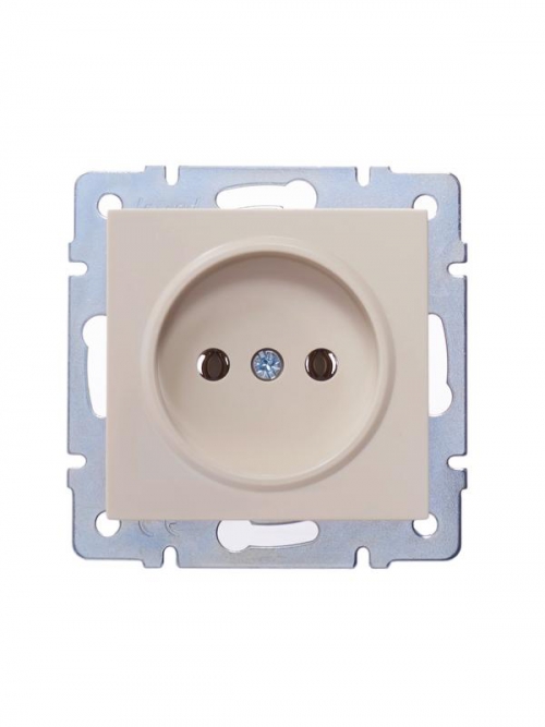 Розетка 1-м СП Vesna без заземл. ПБТ механизм крем. LEZARD 742-0388-121B 742-0388-121B