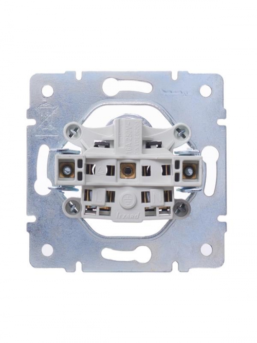 Розетка 1-м СП Vesna без заземл. ПБТ механизм крем. LEZARD 742-0388-121B 742-0388-121B