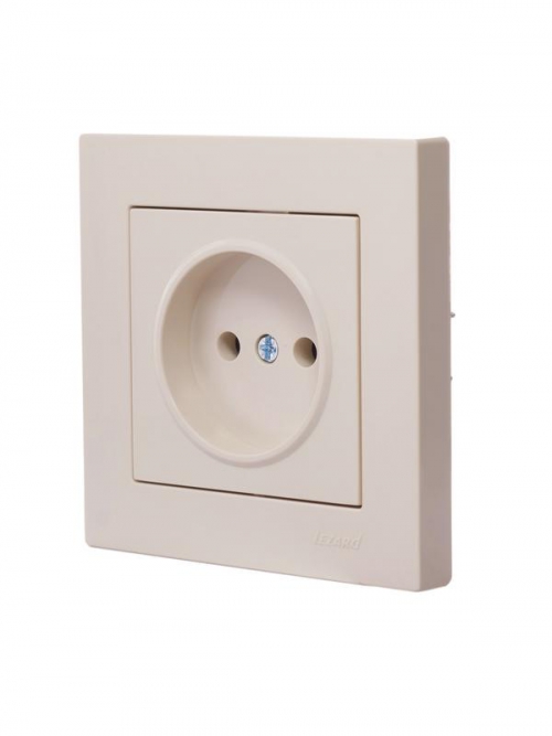 Розетка 1-м СП Vesna без заземл. ПБТ механизм крем. LEZARD 742-0388-121B 742-0388-121B