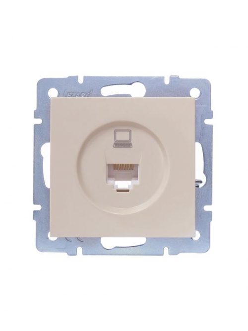 Розетка компьютерная 1-м СП Vesna механизм крем. LEZARD 742-0388-139 742-0388-139