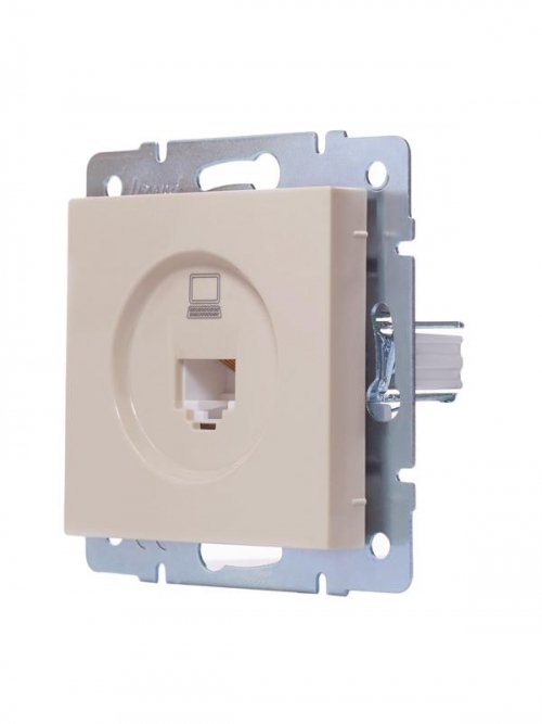 Розетка компьютерная 1-м СП Vesna механизм крем. LEZARD 742-0388-139 742-0388-139