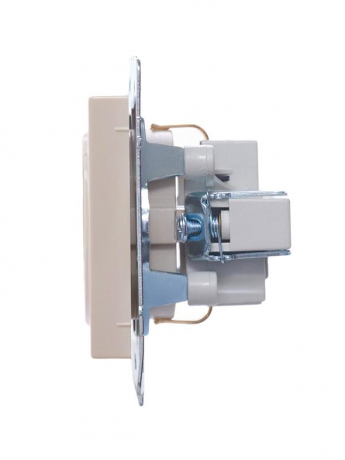 Розетка 1-м СП Vesna с заземл. ПБТ механизм крем. LEZARD 742-0388-122B 742-0388-122B