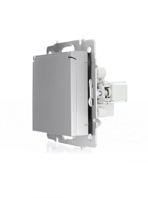 Розетка 1-м СП Vesna с заземл. с крышкой ПБТ механизм платина LEZARD 742-3588-123B 742-3588-123B