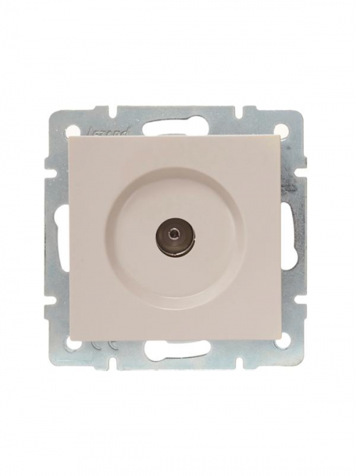 Розетка телевизионная оконечная TV 1-м СП Vesna механизм кремов. LEZARD 742-0388-130 742-0388-130