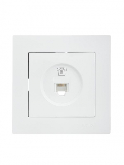 Розетка телефонная СП Vesna евро стандарт механизм бел. LEZARD 742-0288-137 742-0288-137