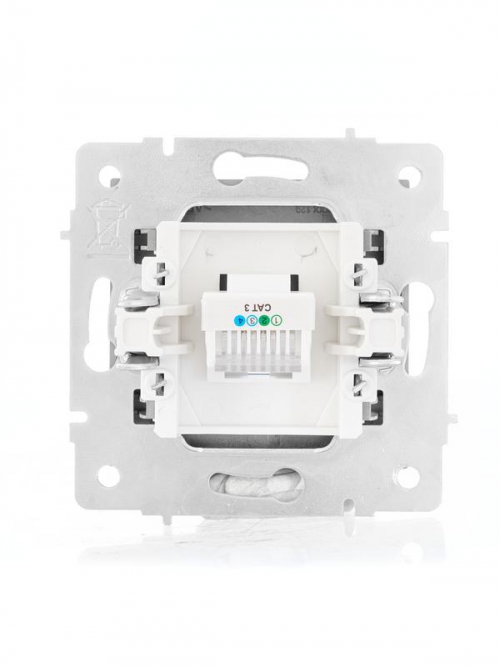 Розетка телефонная СП Vesna евро стандарт механизм платина LEZARD 742-3588-137 742-3588-137