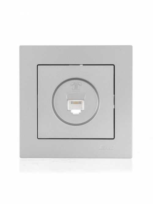 Розетка телефонная СП Vesna евро стандарт механизм платина LEZARD 742-3588-137 742-3588-137