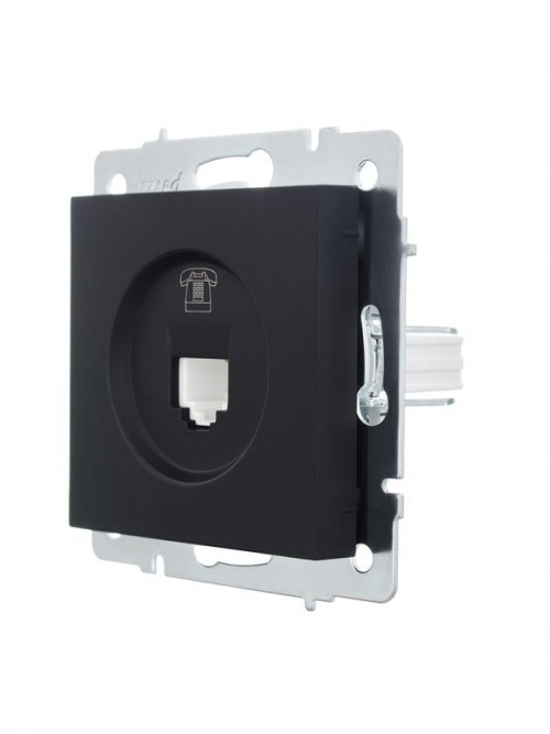 Розетка телефонная СП Vesna евро стандарт механизм черн. бархат LEZARD 742-4288-137 742-4288-137