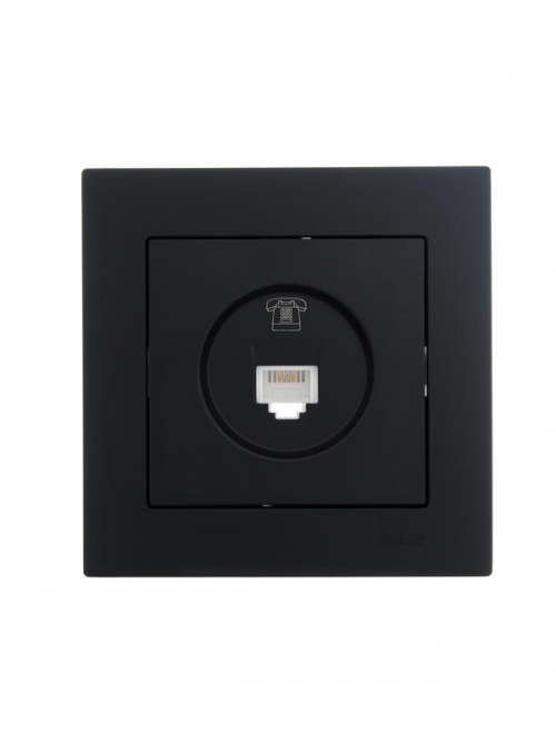 Розетка телефонная СП Vesna евро стандарт механизм черн. бархат LEZARD 742-4288-137 742-4288-137