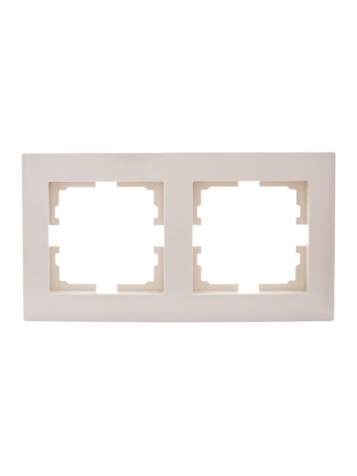 Рамка 2-местн. горизонт. VESNA кремов. LEZARD 742-0300-147 742-0300-147