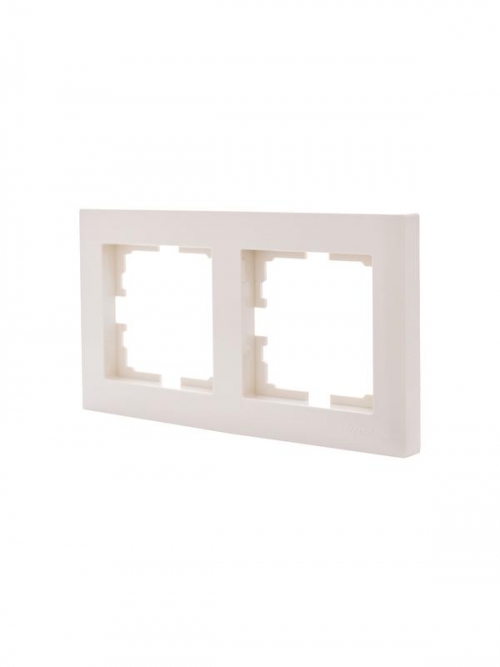 Рамка 2-местн. горизонт. VESNA кремов. LEZARD 742-0300-147 742-0300-147