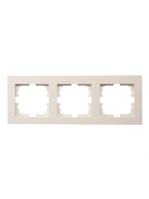 Рамка 3-местн. горизонт. VESNA кремов. LEZARD 742-0300-148 742-0300-148