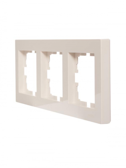 Рамка 3-местн. горизонт. VESNA кремов. LEZARD 742-0300-148 742-0300-148
