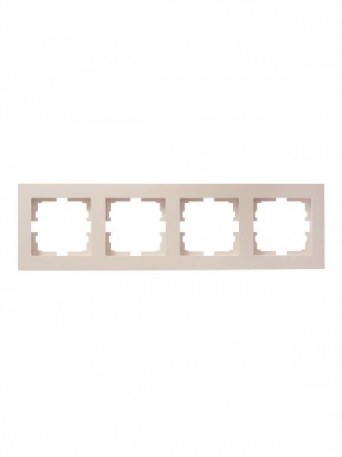 Рамка 4-местн. горизонт. VESNA кремов. LEZARD 742-0300-149 742-0300-149