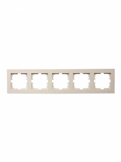 Рамка 5-местн. горизонт. VESNA кремов. LEZARD 742-0300-150 742-0300-150