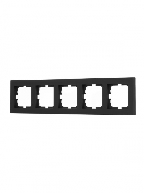 Рамка 5-местн. горизонт. VESNA черн. бархат LEZARD 742-4200-150 742-4200-150