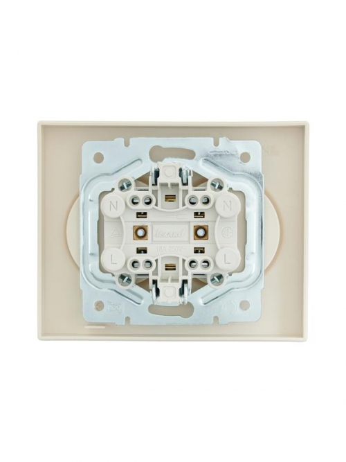 Розетка 2-м СП VESNA без заземл. ПБТ кремов. LEZARD 742-0300-128B 742-0300-128B