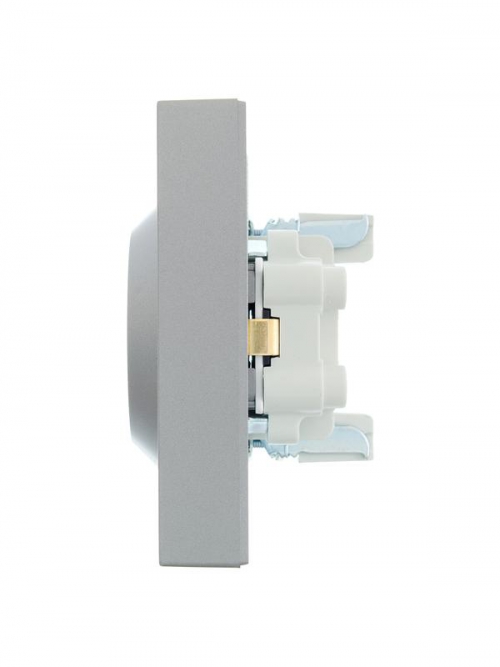 Розетка 2-м СП VESNA с заземл. со шторками ПБТ платина LEZARD 742-3500-178B 742-3500-178B