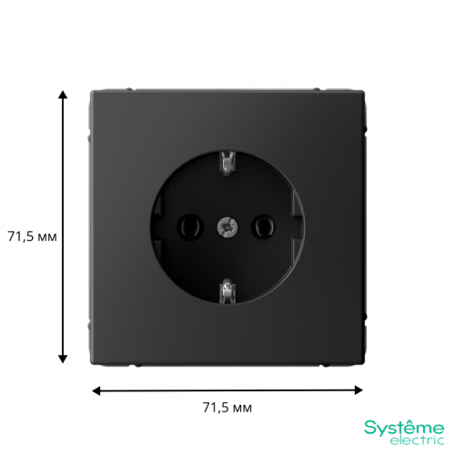 Розетка ArtGallery 16А с заземл. быстрозажим. клем. механизм базальт SE GAL001443S GAL001443S