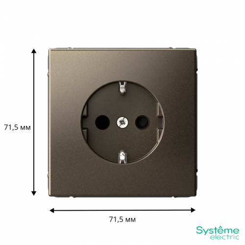 Розетка ArtGallery 16А с заземл. со шторками быстрозажим. клем. механизм мокко SE GAL000645S GAL000645S