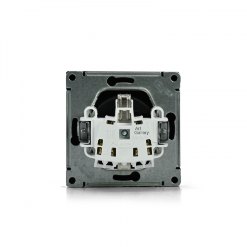 Розетка ArtGallery 16А с заземл. быстрозажим. клем. механизм карбон SE GAL001043S GAL001043S