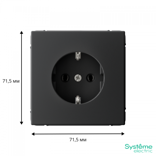 Розетка ArtGallery 16А с заземл. быстрозажим. клем. механизм карбон SE GAL001043S GAL001043S
