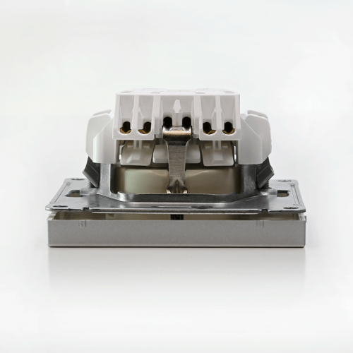 Розетка ArtGallery 16А с заземл. со шторками быстрозажим. клем. механизм алюм. SE GAL000345S GAL000345S