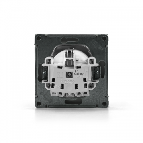 Розетка ArtGallery 16А с заземл. со шторками быстрозажим. клем. механизм шампань SE GAL000545S GAL000545S