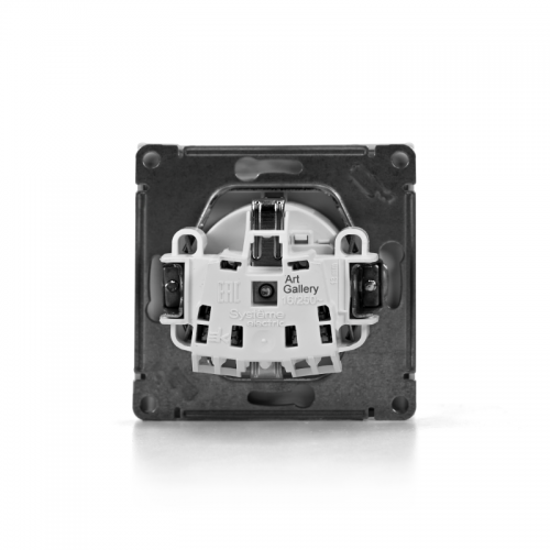 Розетка ArtGallery 16А IP20 с заземл. со шторками с крышкой быстрозажим. клем. механизм бел. SE GAL000146S GAL000146S