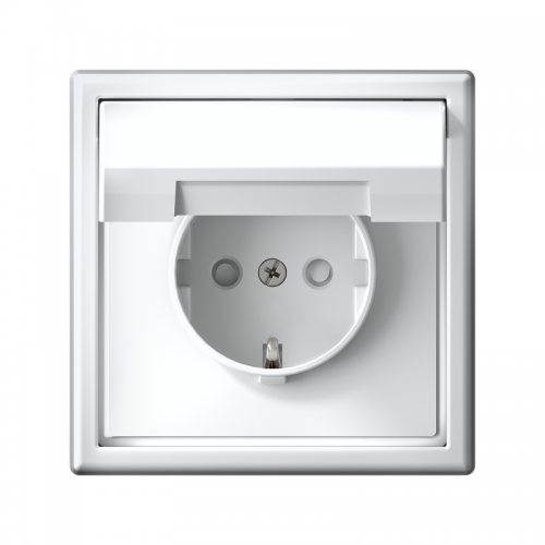 Розетка ArtGallery 16А IP20 с заземл. со шторками с крышкой быстрозажим. клем. механизм бел. SE GAL000146S GAL000146S