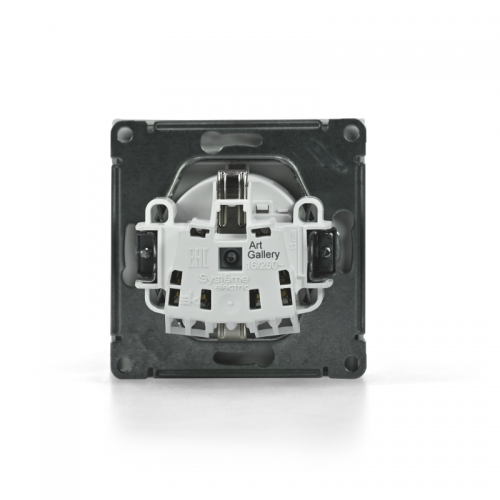 Розетка ArtGallery 16А IP44 с заземл. со шторками с крышкой быстрозажим. клем. механизм бел. SE GAL440146S GAL440146S