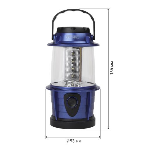 Фонарь светодиодный кемпинговый KB-101 12LED элементы питания 3хAA (не в компл.) син. металлик Трофи Б0054482 Б0054482