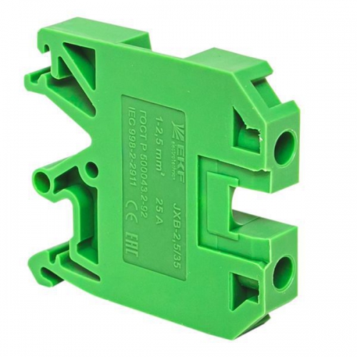 Колодка клеммная JXB-2.5/35 (25а) зел. EKF plc-jxb-2.5/35gn plc-jxb-2.5/35gn