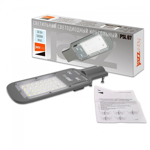Светильник светодиодный PSL 07 30Вт 5000К IP65 AC180-260 уличный ДКУ Pro JazzWay 5041035 5041035